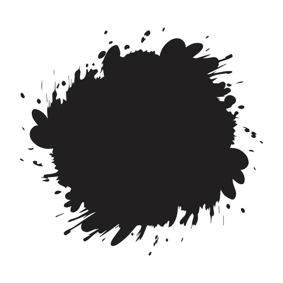 Brush circles round shape Stock black color design. vector