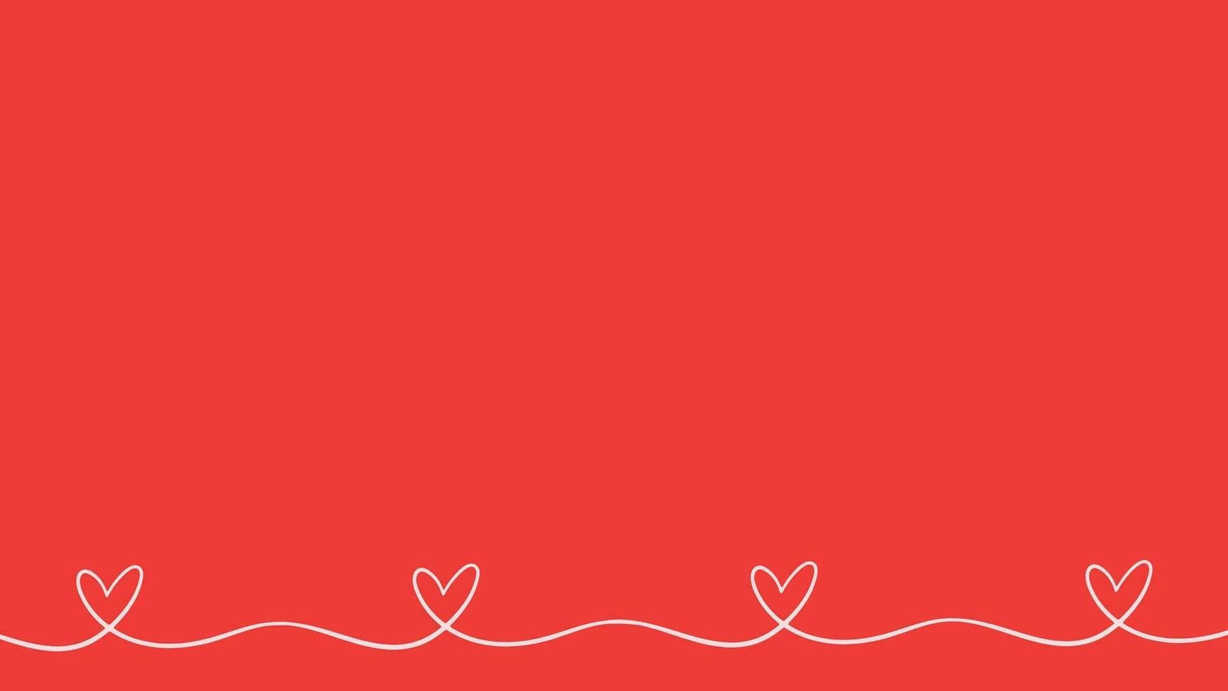Abstract wavy line with simple heart background. vector