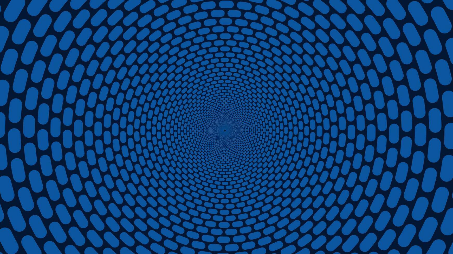 Abstract spiral dotted dark blue vortex background. vector