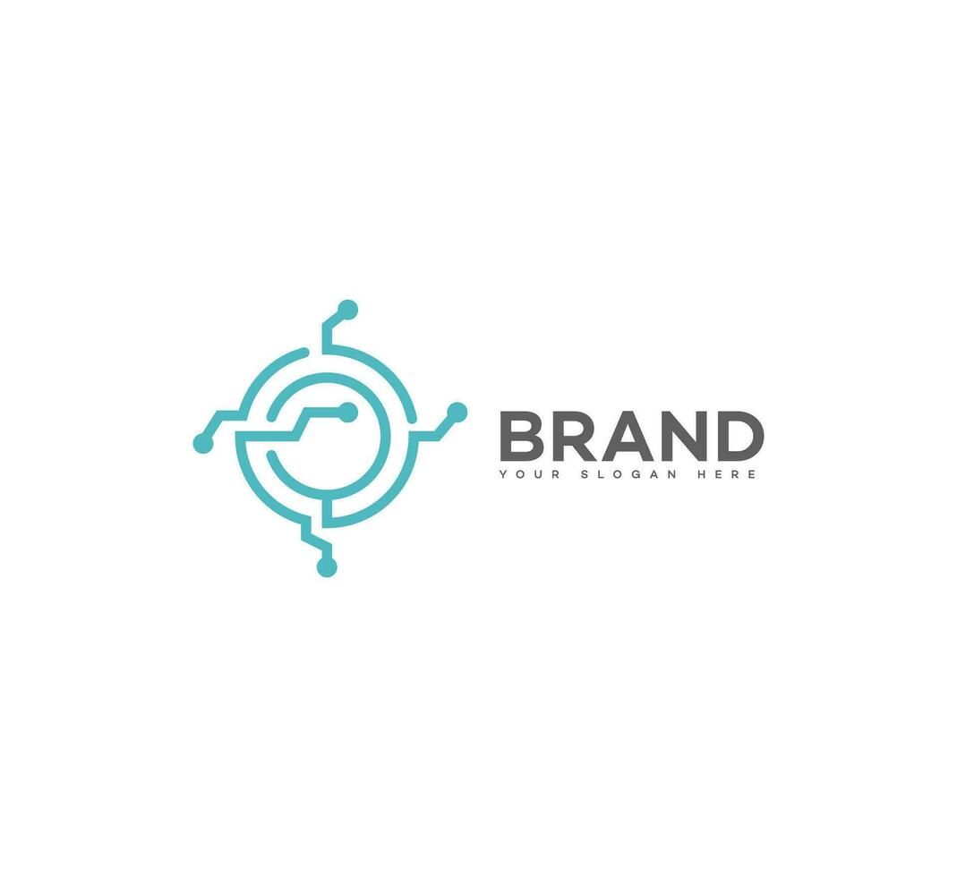 science technology logo vector