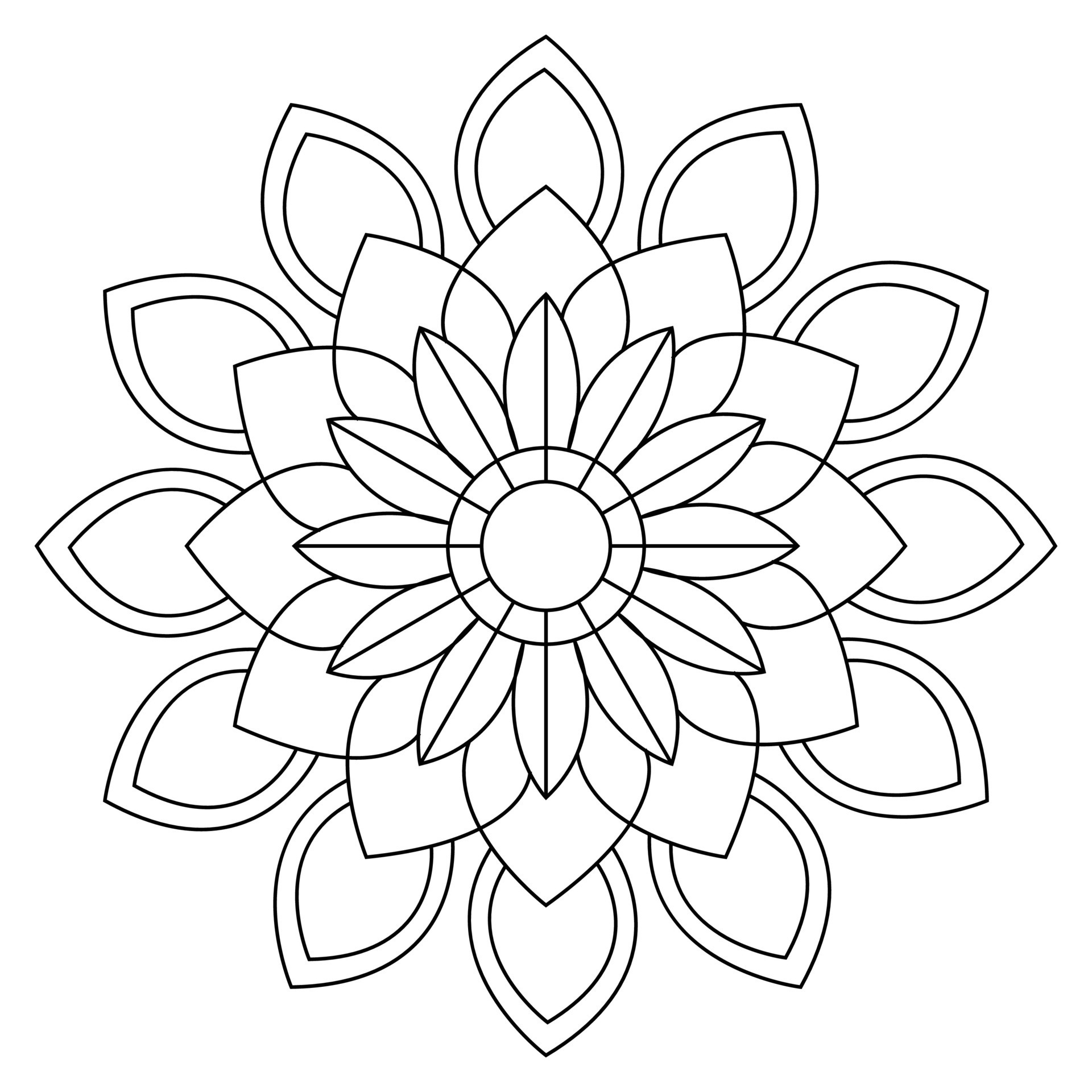 mandala coloring pages - easy mandala coloring page - simple mandala