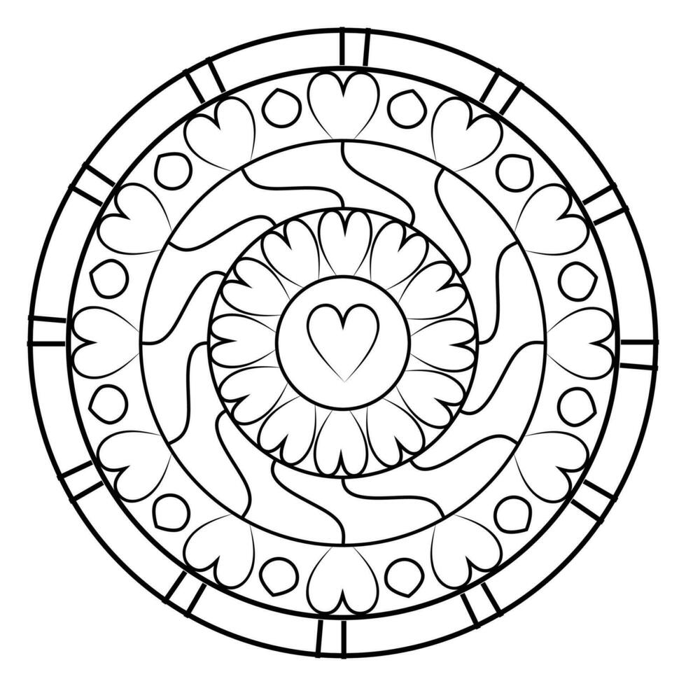 mandala coloring pages - easy mandala coloring page - simple mandala coloring page - coloring page vector