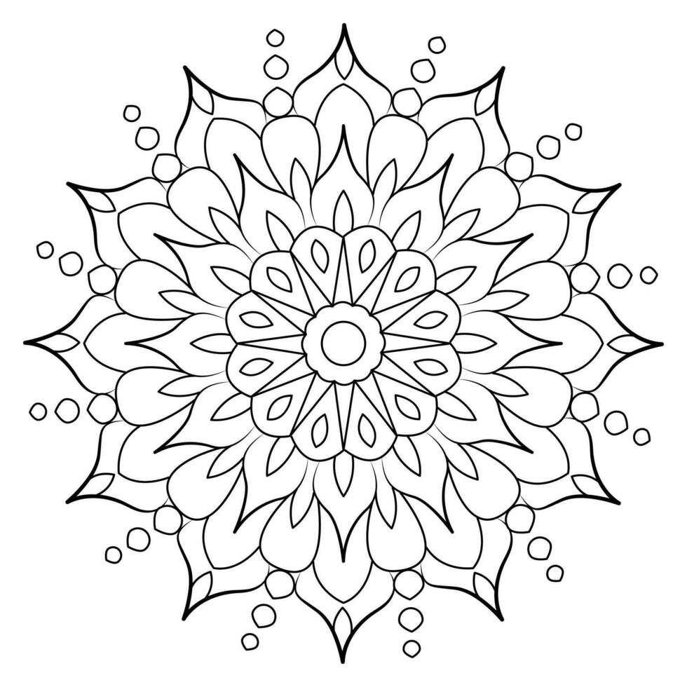 mandala coloring pages - easy mandala coloring page - simple mandala coloring page - coloring page vector