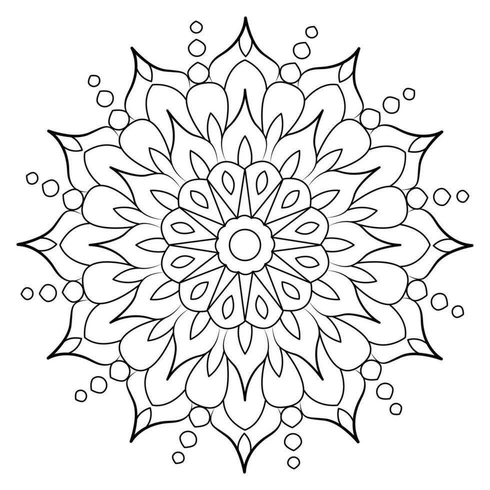 mandala coloring pages - easy mandala coloring page - simple mandala coloring page - coloring page vector