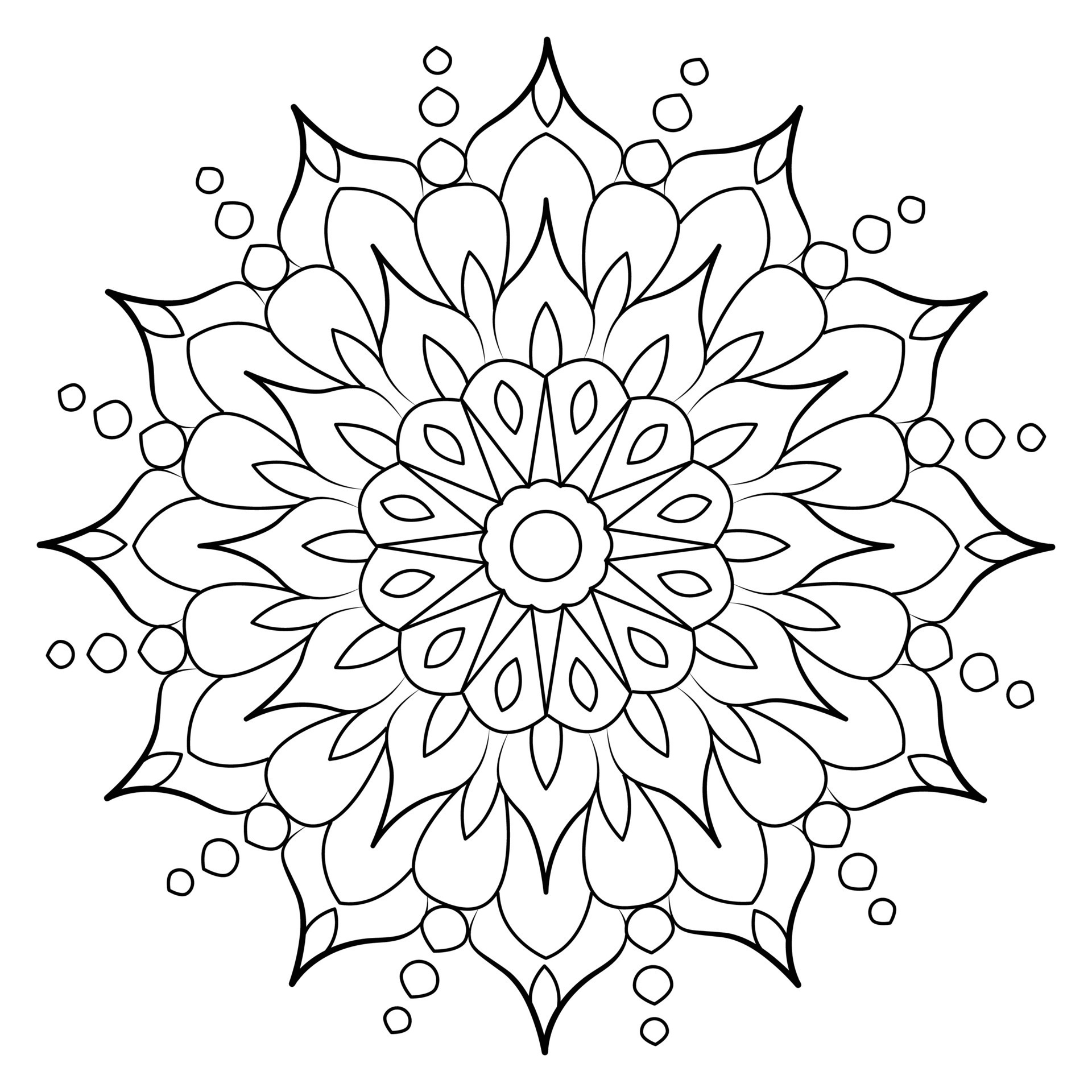 mandala coloring pages - easy mandala coloring page - simple mandala coloring page - coloring