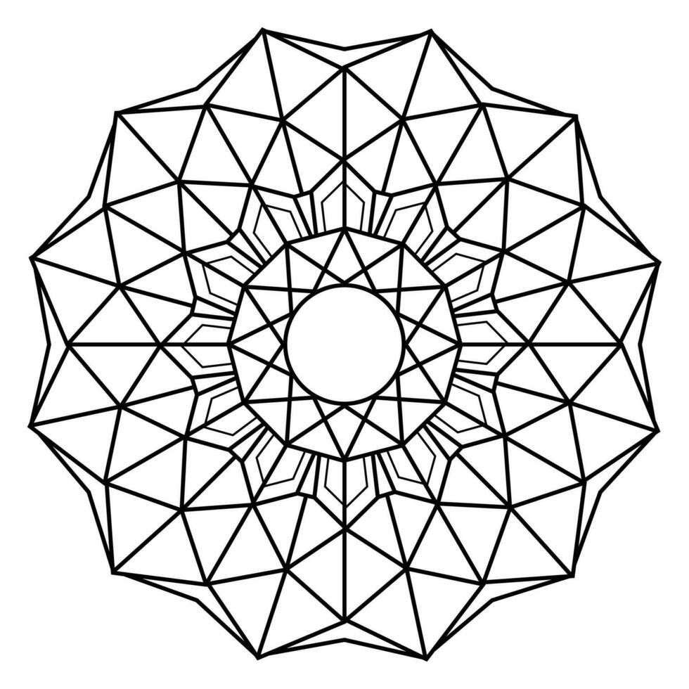 mandala coloring pages - easy mandala coloring page - simple mandala coloring page - coloring page vector