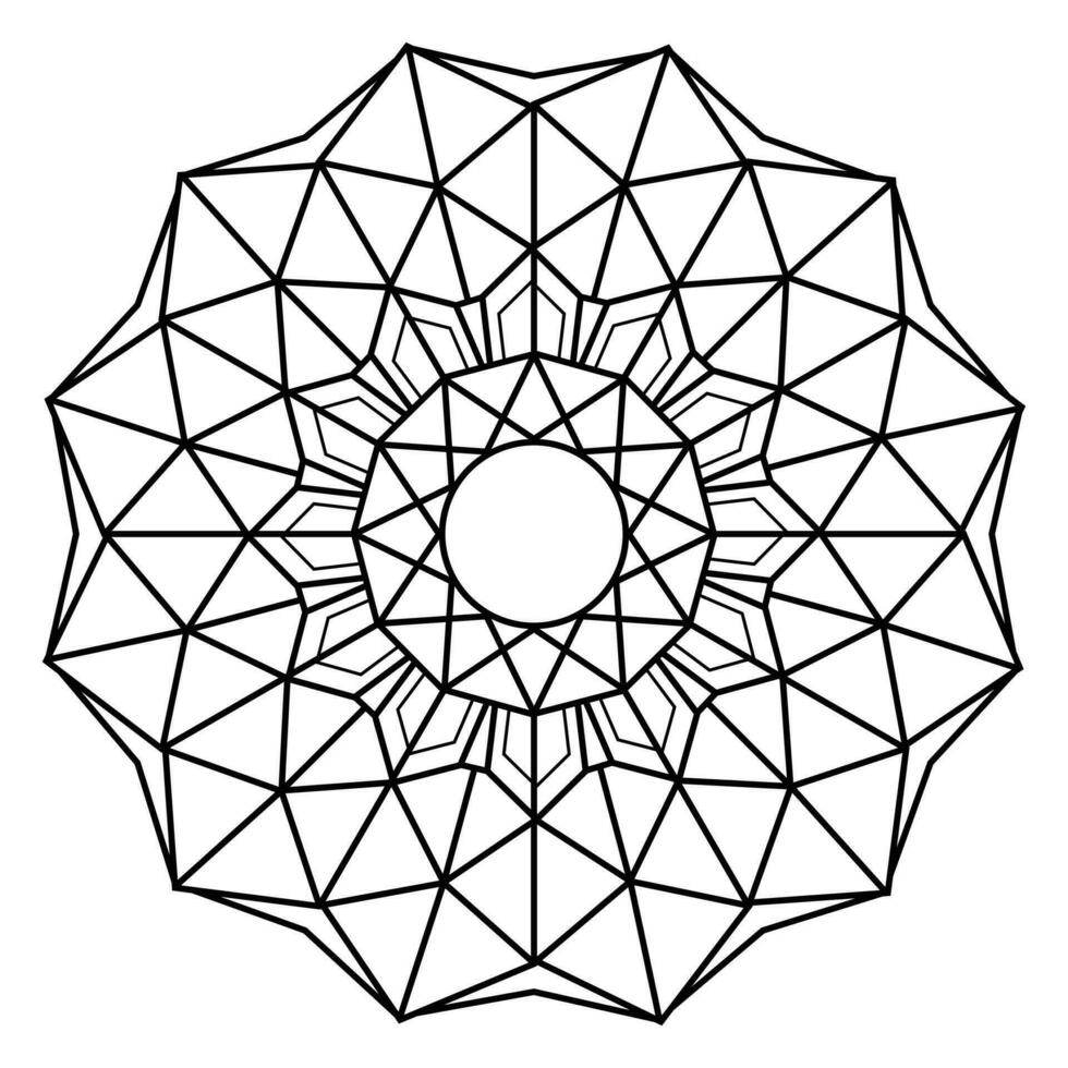 mandala coloring pages - easy mandala coloring page - simple mandala coloring page - coloring page vector