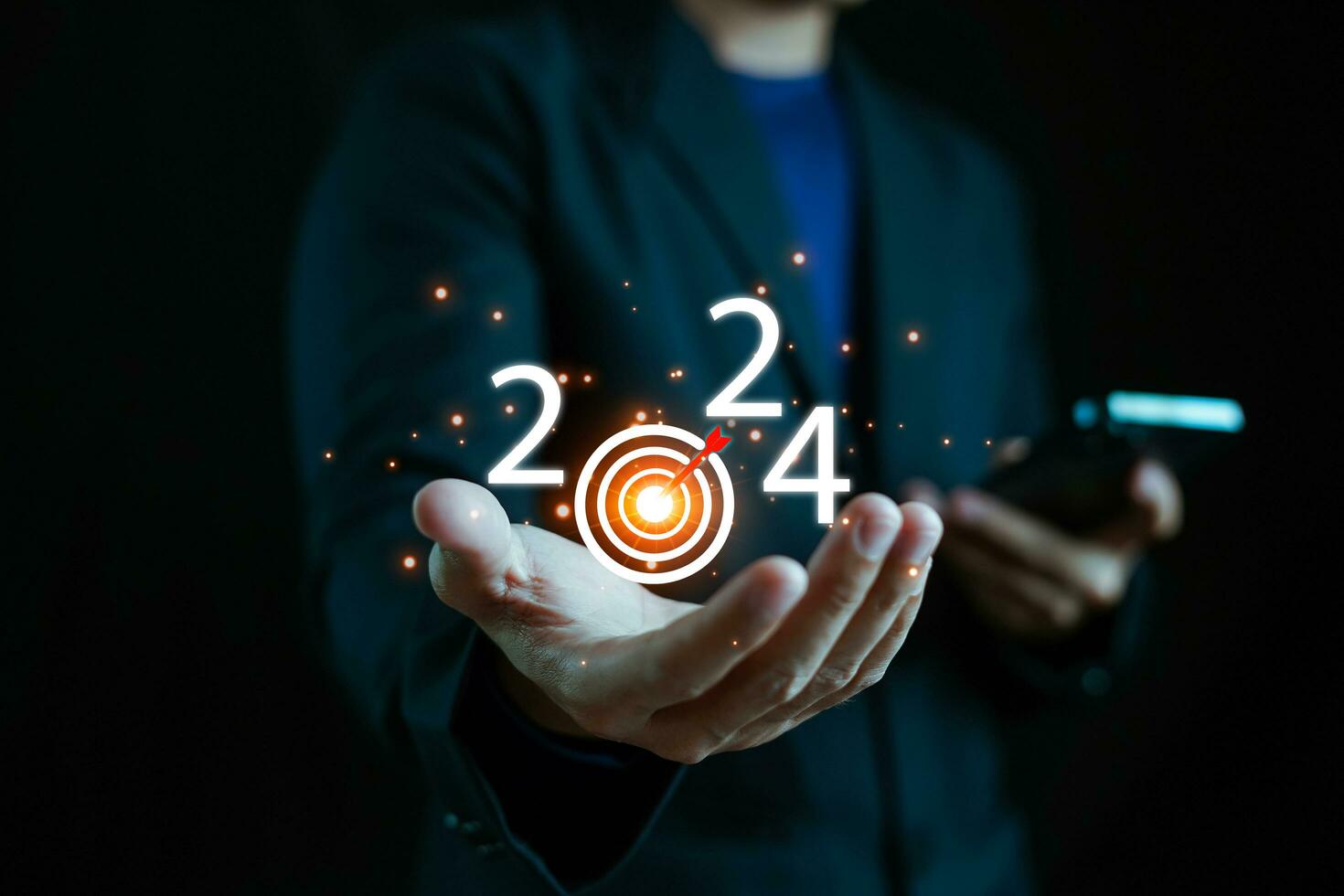 2024 new year, Market trends on 2024, Target and goal action plan for success growth, New business start up, increasing business, Challenge and business strategy, Business annual plan and development. photo