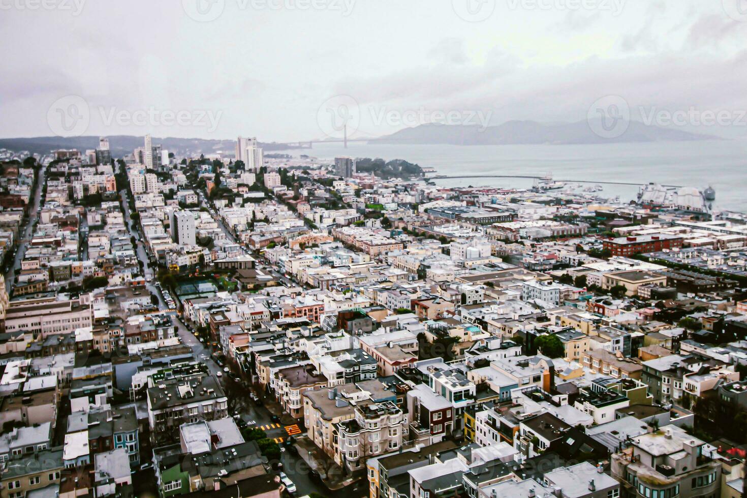 A picture from above of the state of San Francisco in the United States of America photo