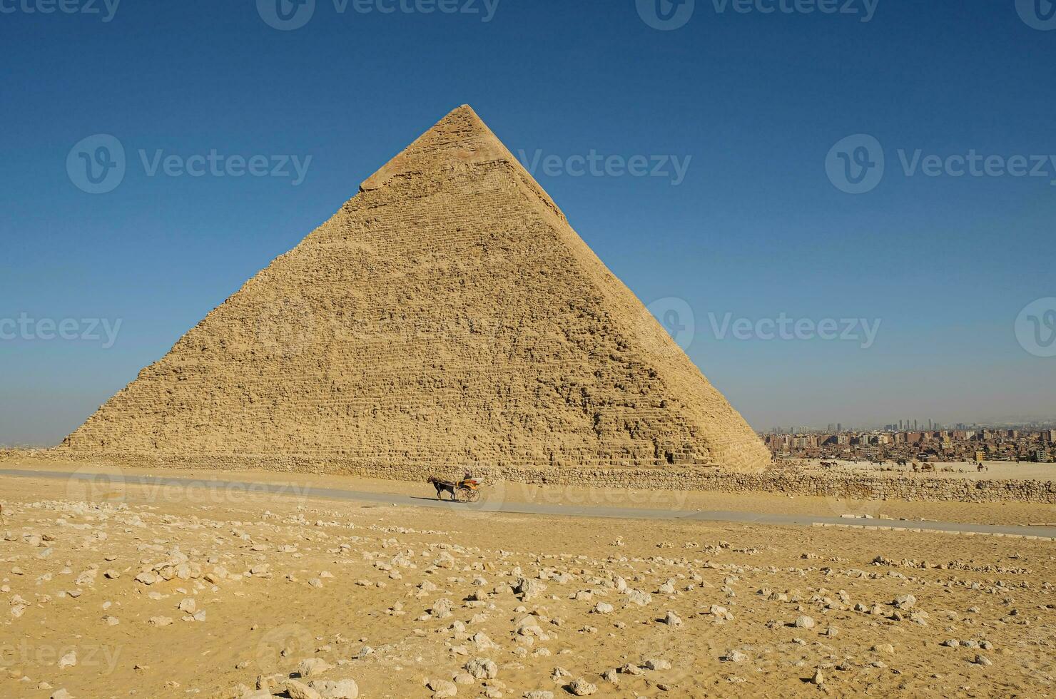 A beautiful picture of the pyramids in Giza, Egypt photo