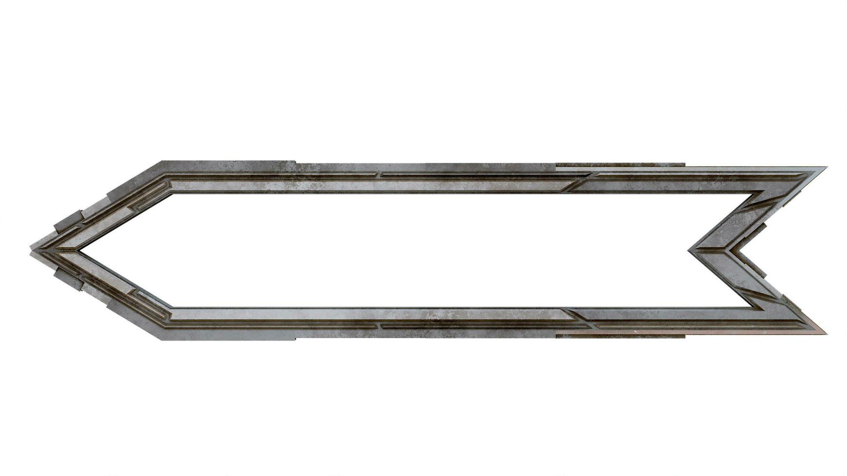 Metallic arrows for advertising and promotional campaigns for electronics stores photo