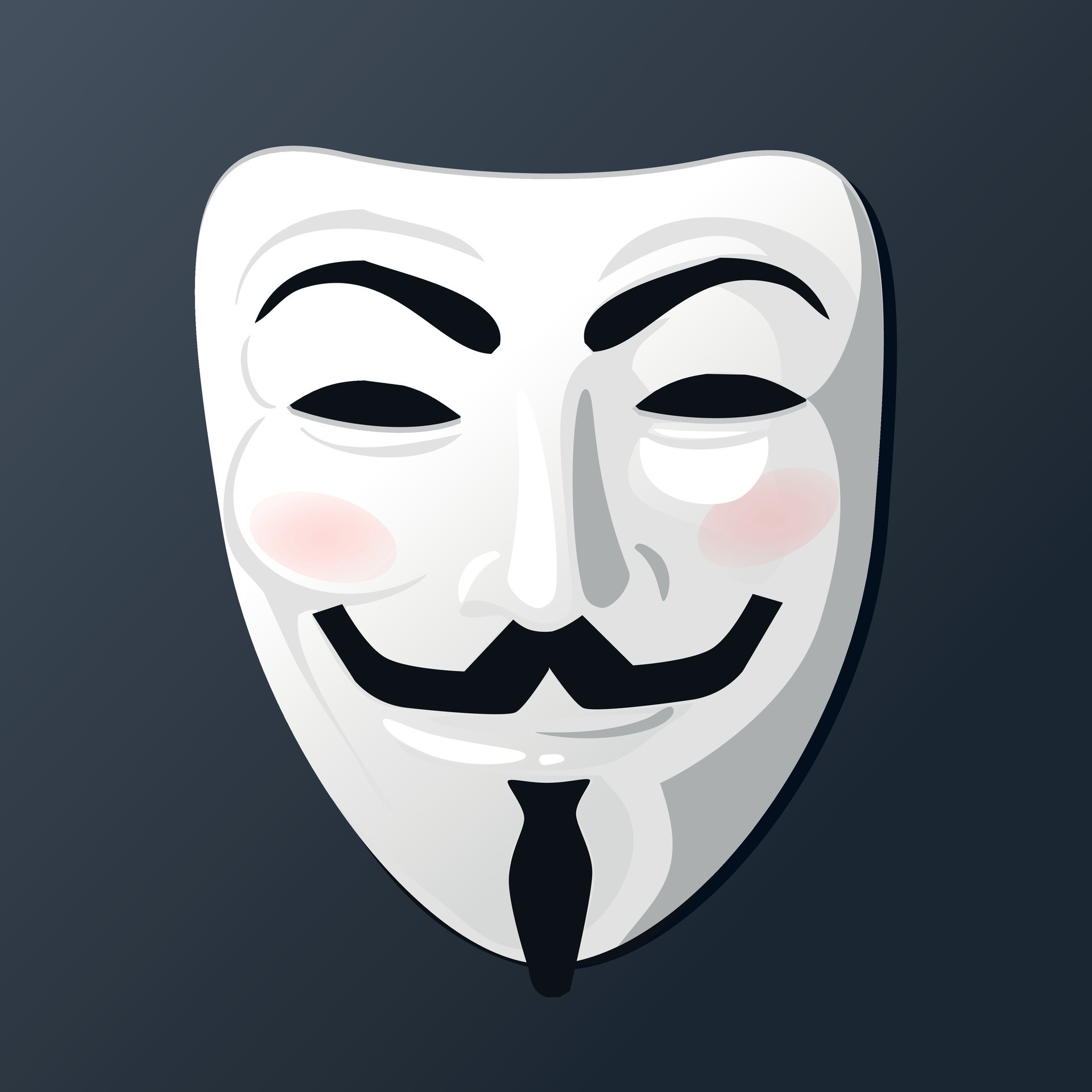 Mask of Vendetta, symbol of the anonymous movement. Vector illustration of  an anonymous mask 36405097 Vector Art at Vecteezy