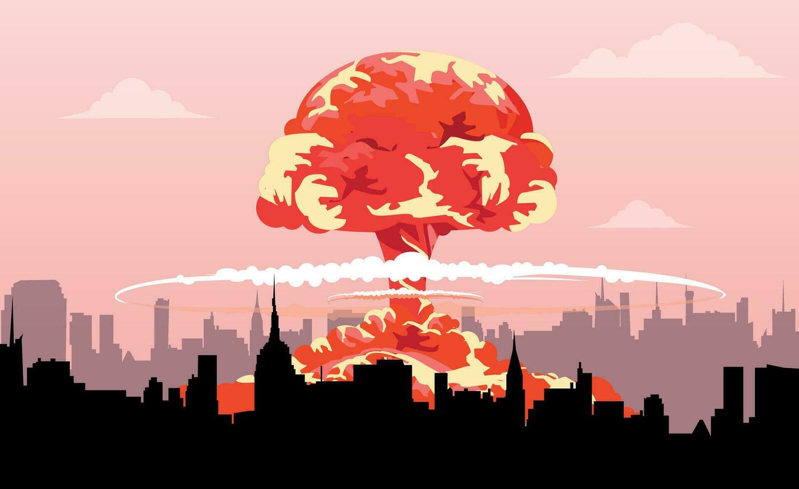 Illustration of a nuclear explosion vector