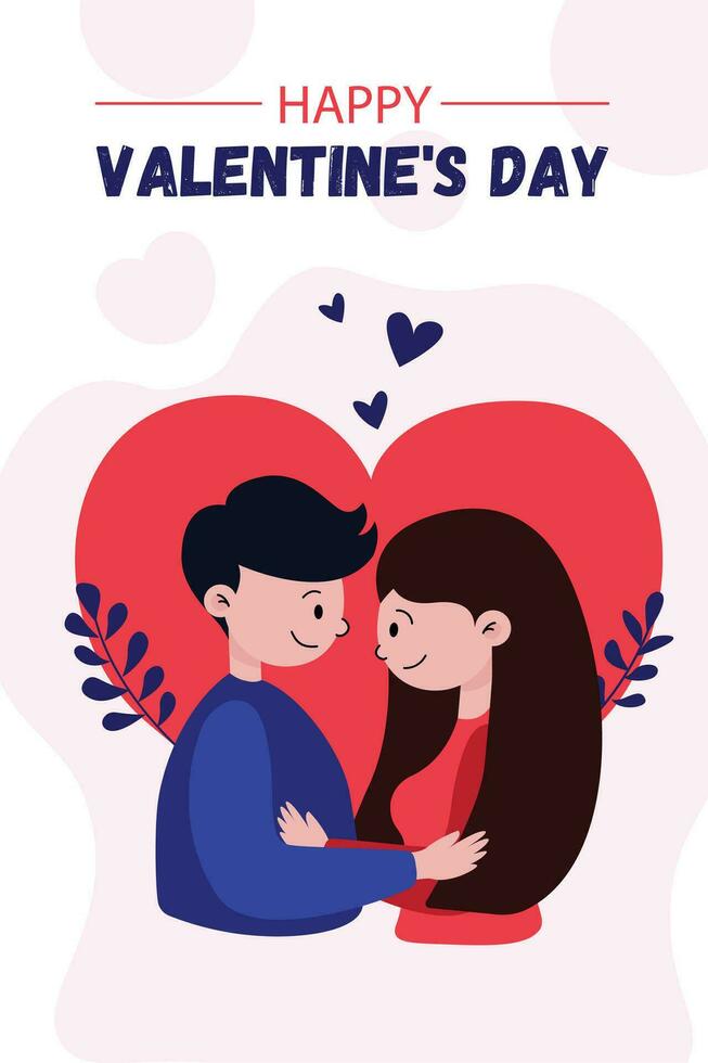 Vector valentines day card romantic card for all lovers vector illustration for greeting card