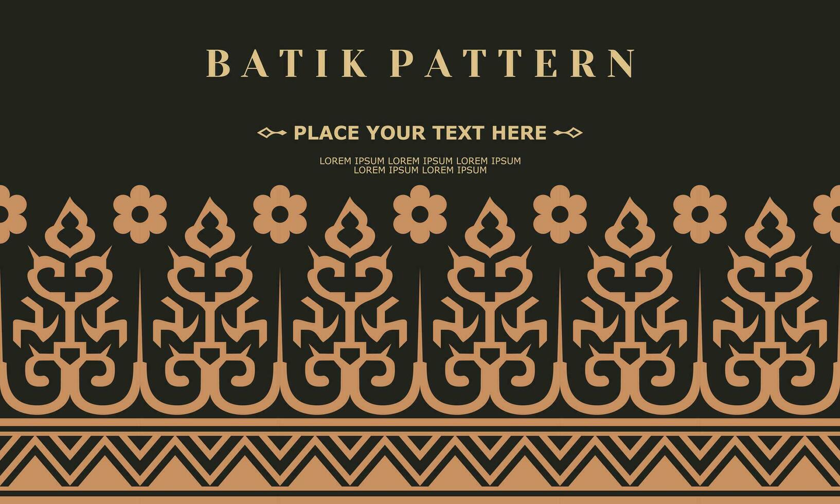 luxury and elegant vector batik pattern template vector