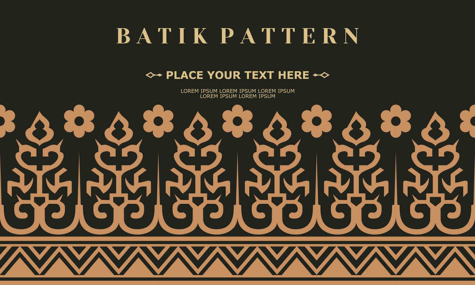 luxury and elegant vector batik pattern template vector