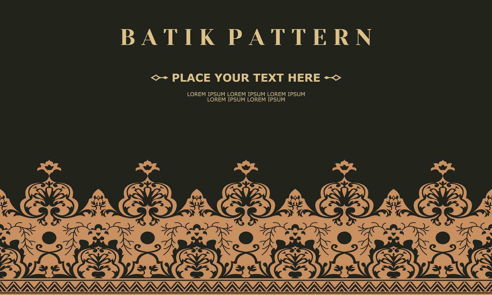 luxury and elegant vector batik pattern template vector