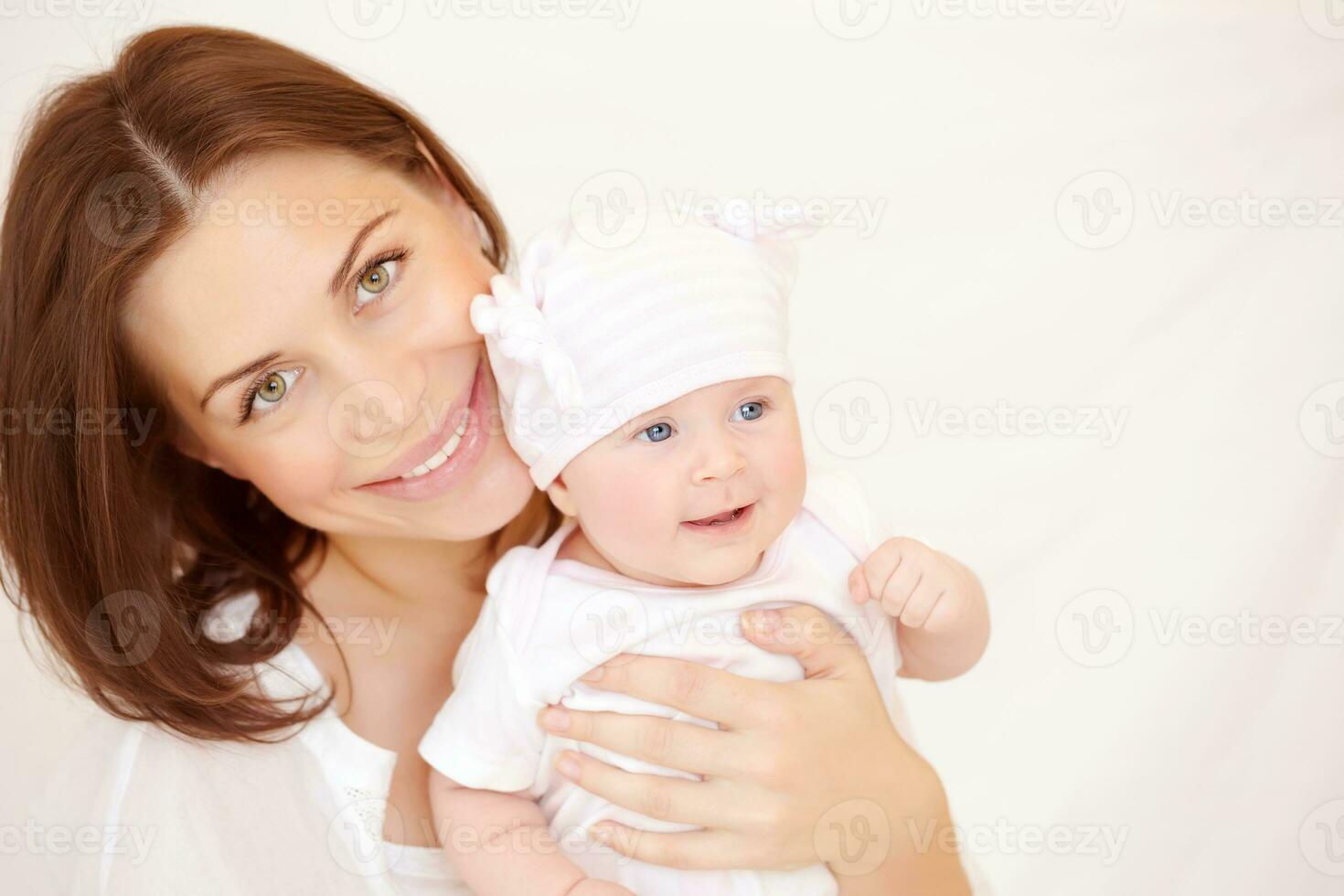 Portrait of mother with baby photo