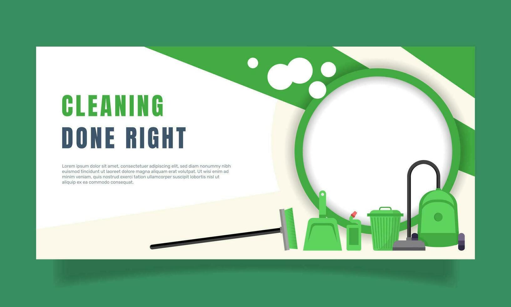 Cleaning service horizontal banner. - Vector. vector