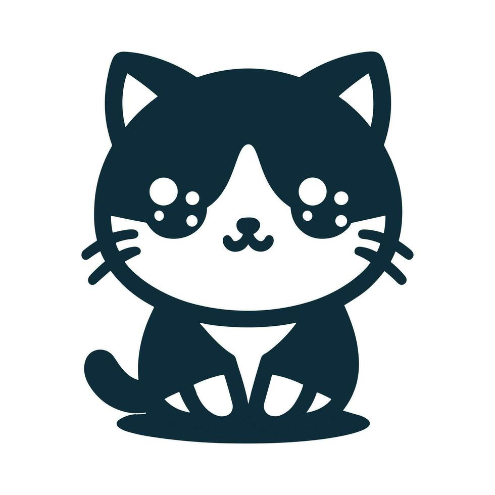 Free vector cute cat sitting cartoon vector icon illustration