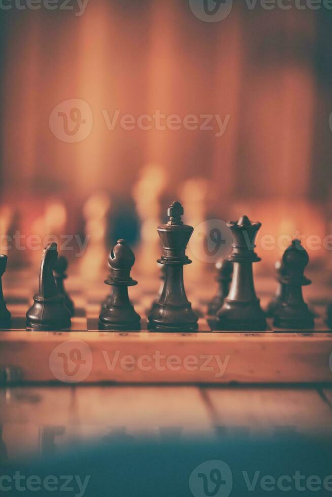Chess on the table photo