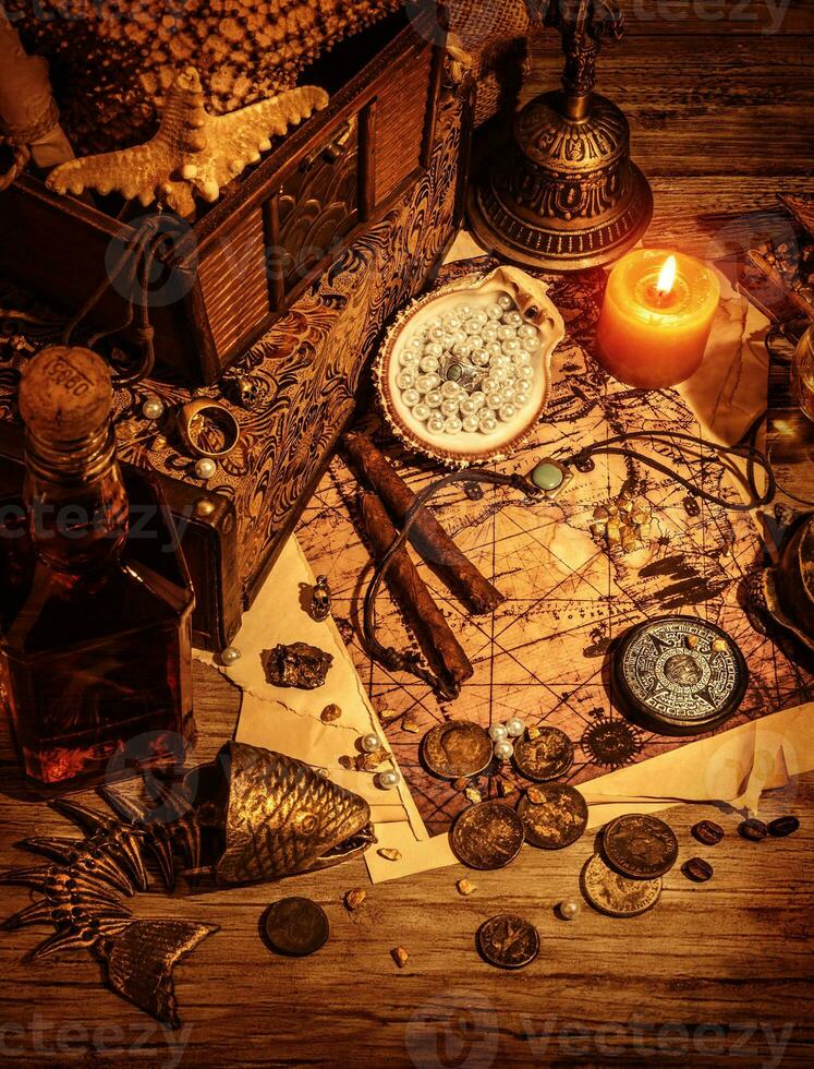 Pirates treasure still life photo