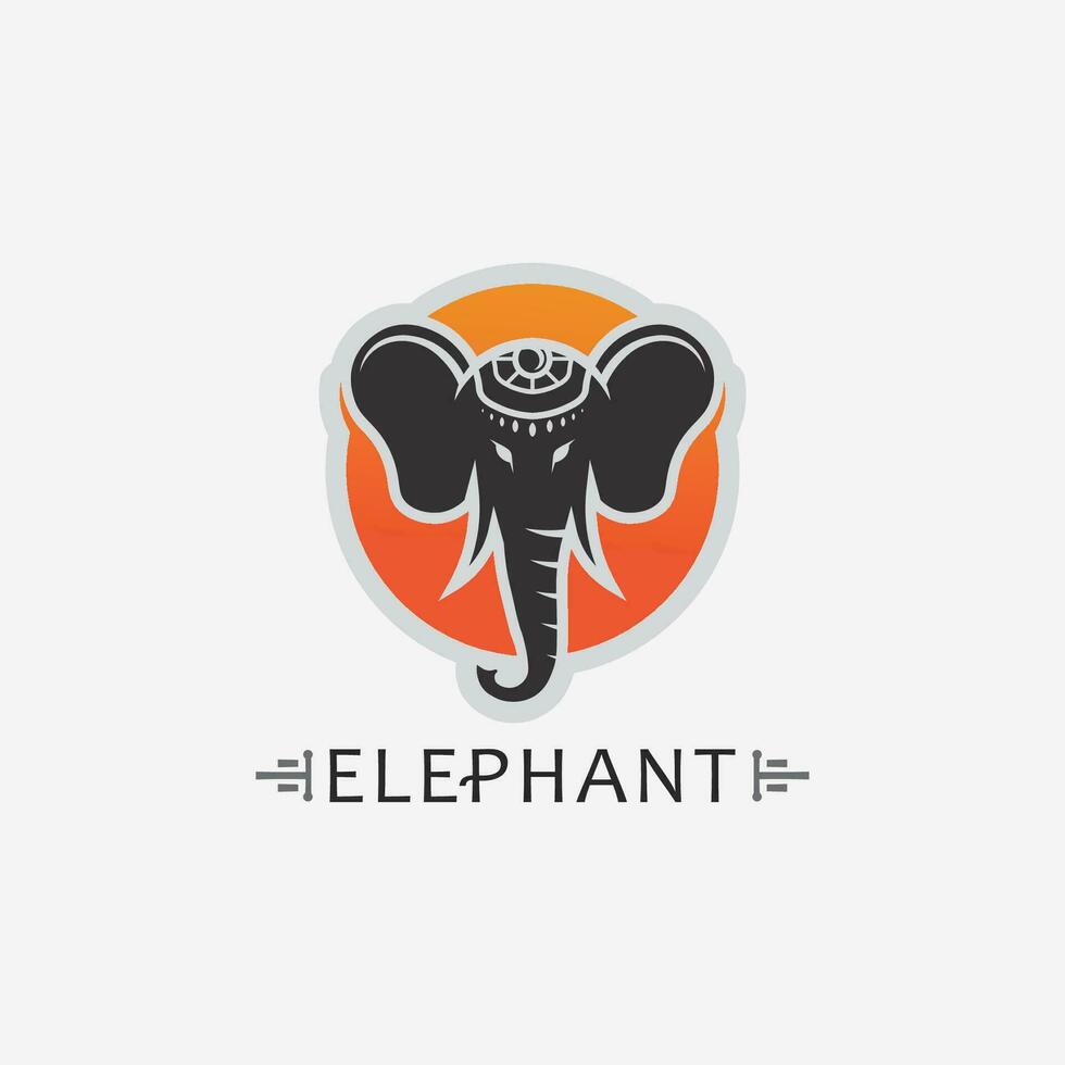 elefante logo vector ilustrador plantilla de diseño