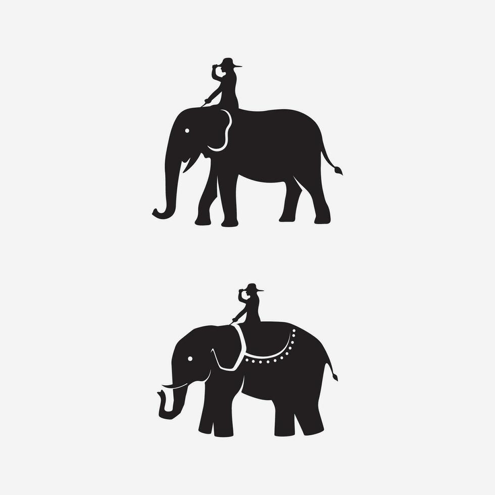 elefante logo vector ilustrador plantilla de diseño