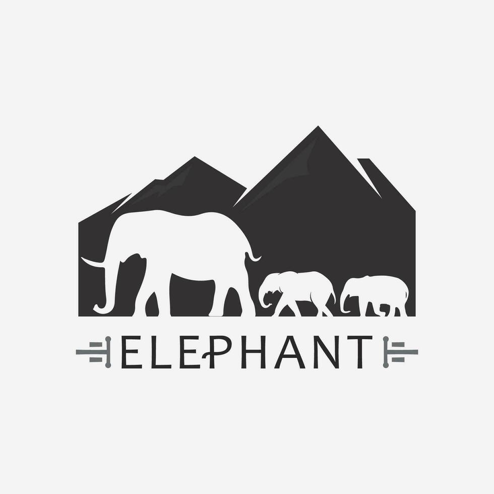 Elephant Logo Vector Illustrator Design Template