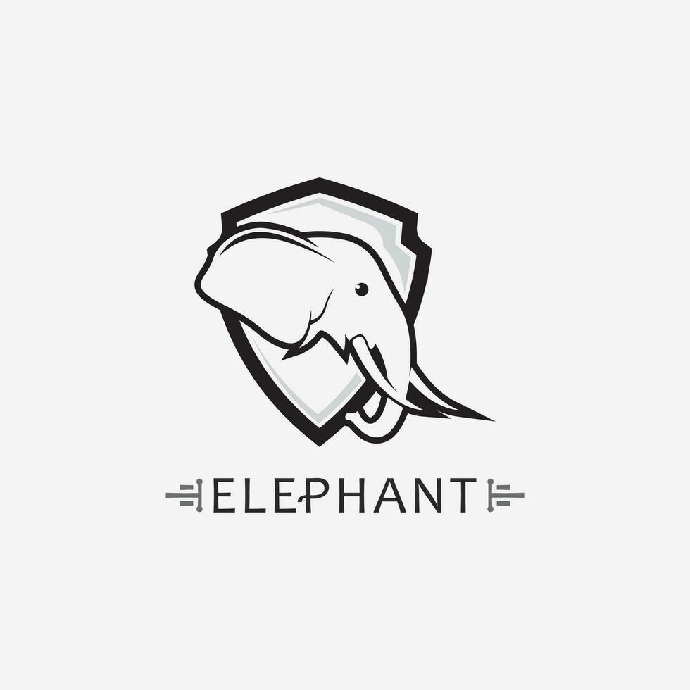 Elephant Logo Vector Illustrator Design Template
