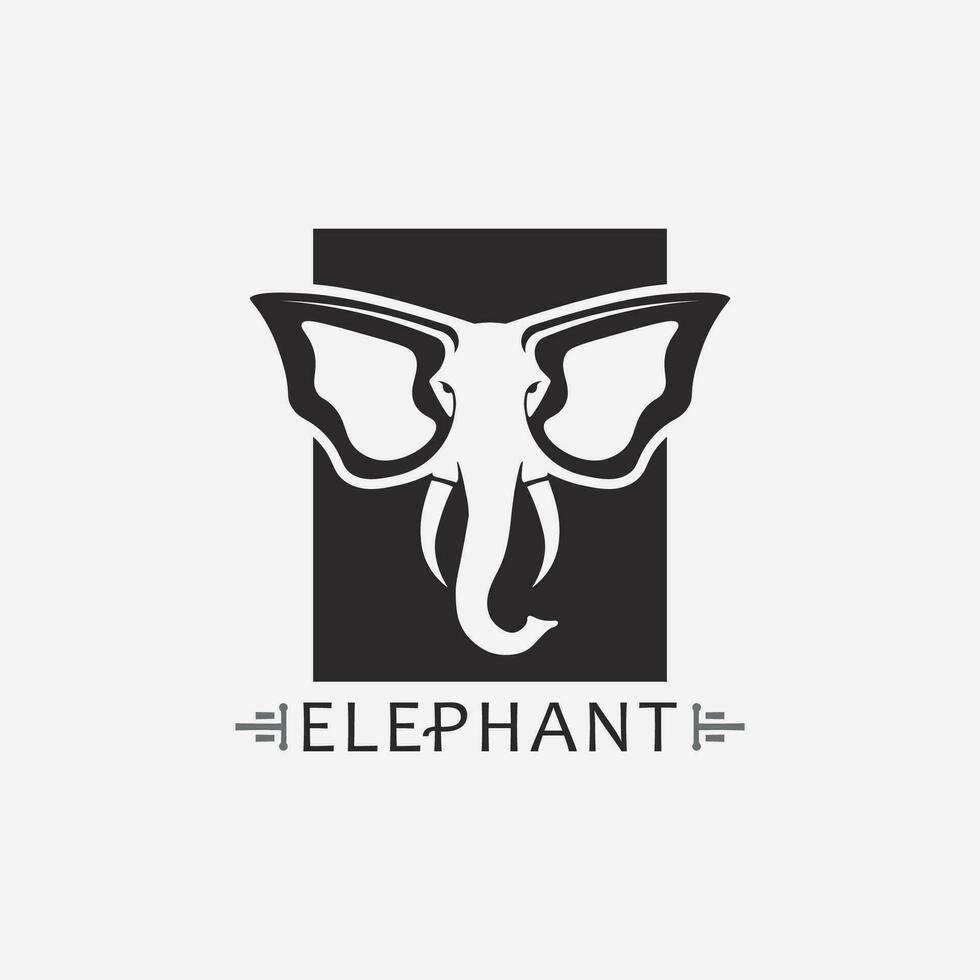 elefante logo vector ilustrador plantilla de diseño