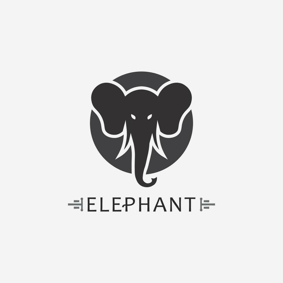 elefante logo vector ilustrador plantilla de diseño