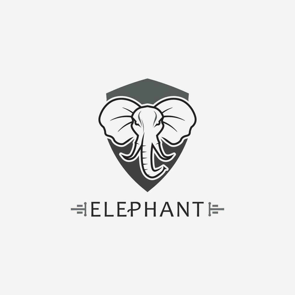 elefante logo vector ilustrador plantilla de diseño