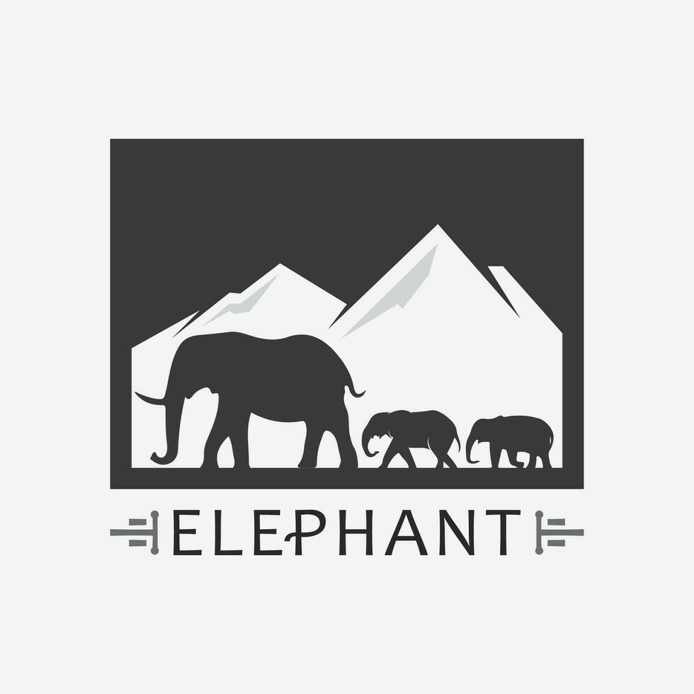 elefante logo vector ilustrador plantilla de diseño