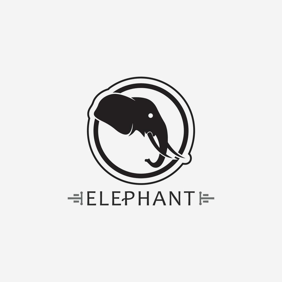 elefante logo vector ilustrador plantilla de diseño