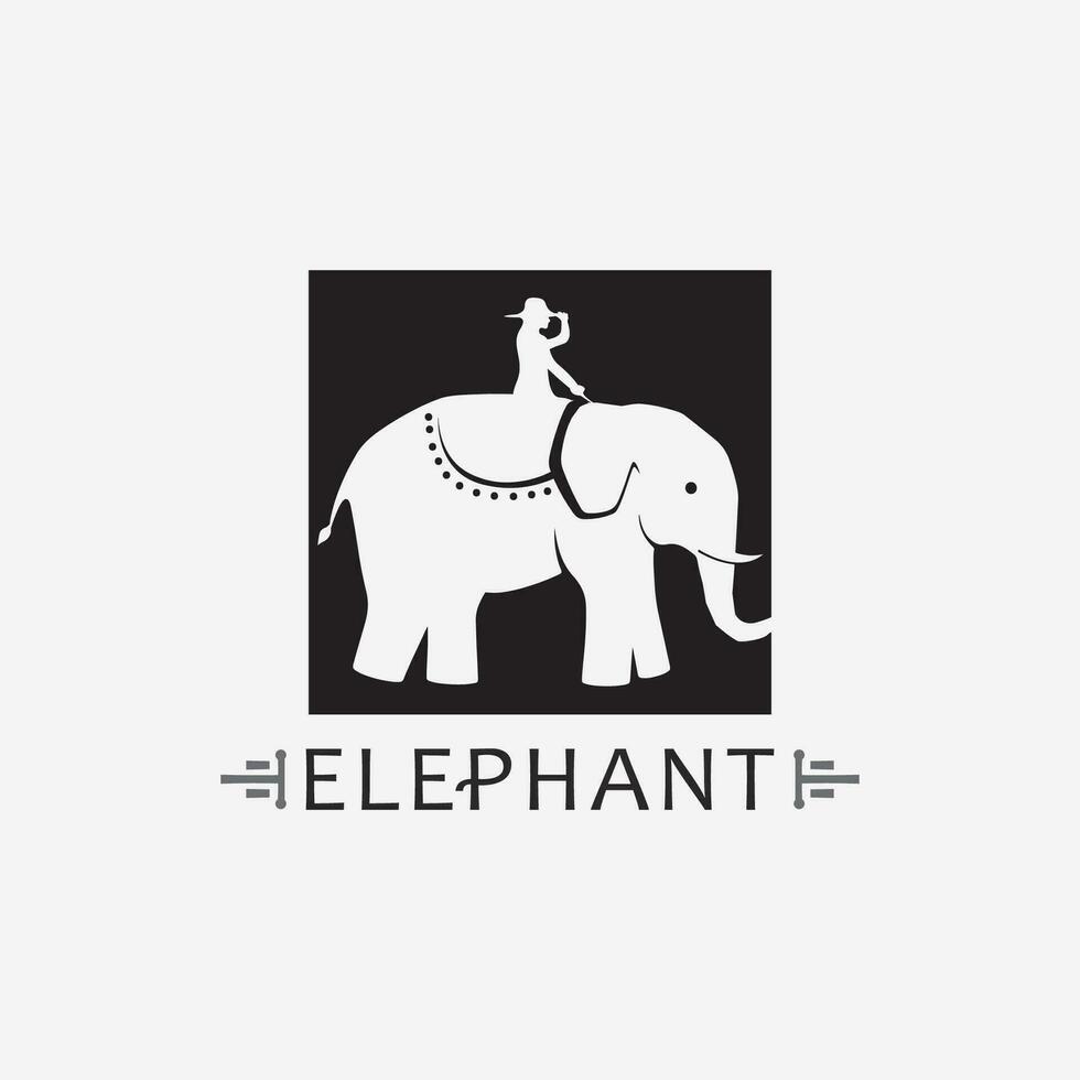 elefante logo vector ilustrador plantilla de diseño