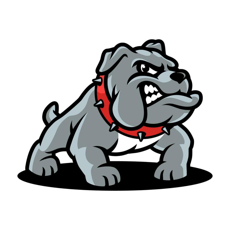 BULLDOG ANGRY MASCOT LOGO DESIGN vector