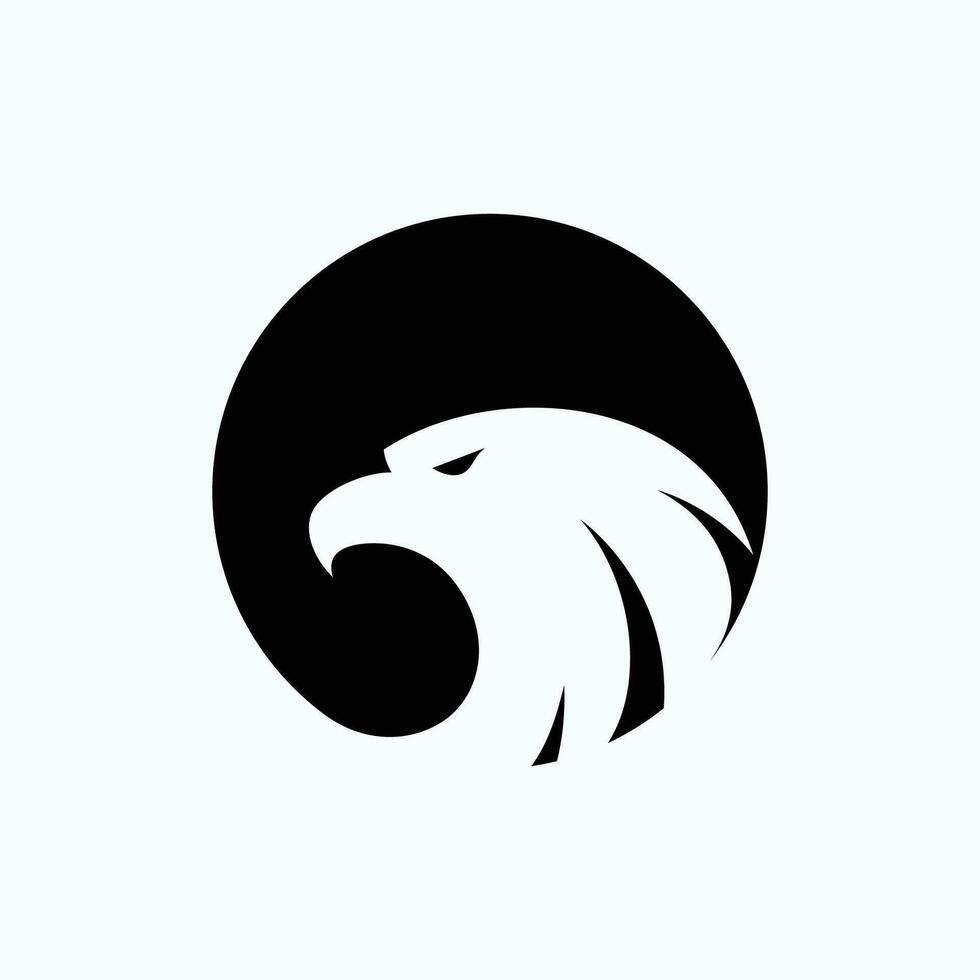 Eagle head simple vector logo design