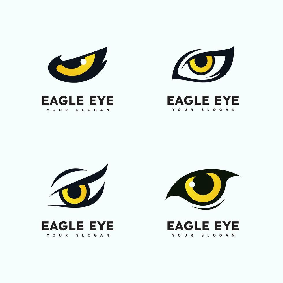 Eagle predator eye falcon bird logo       business vector