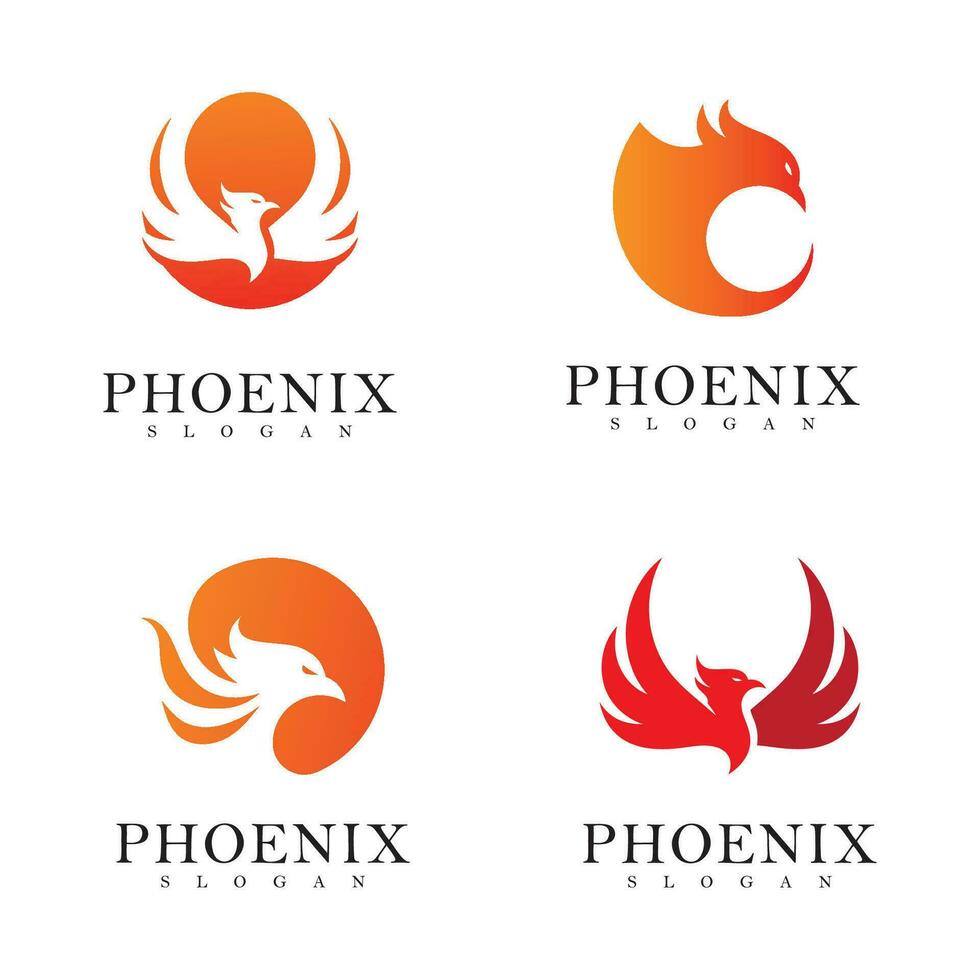 Phoenix logo design vector template.