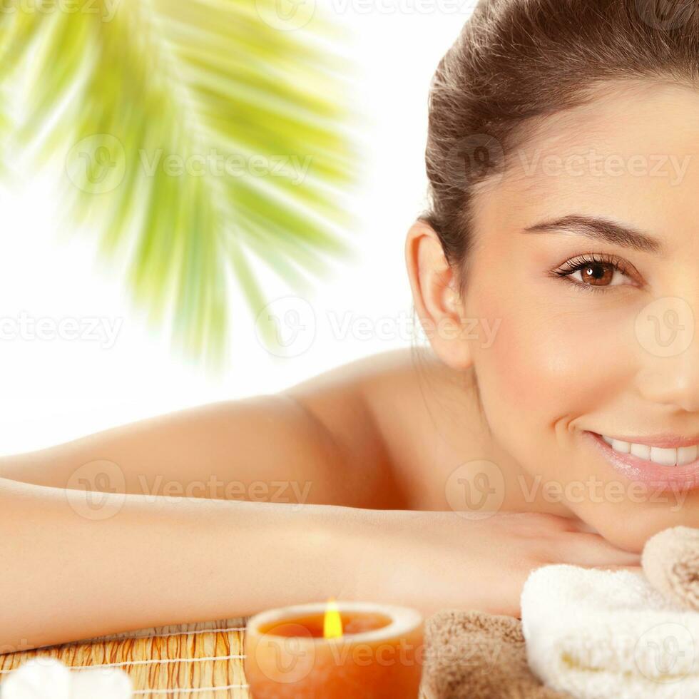 Sexy girl enjoying spa photo