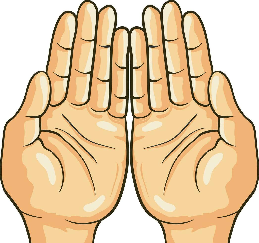 Praying Hand Illustration vector