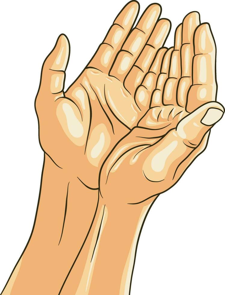 Praying Hand Illustration vector