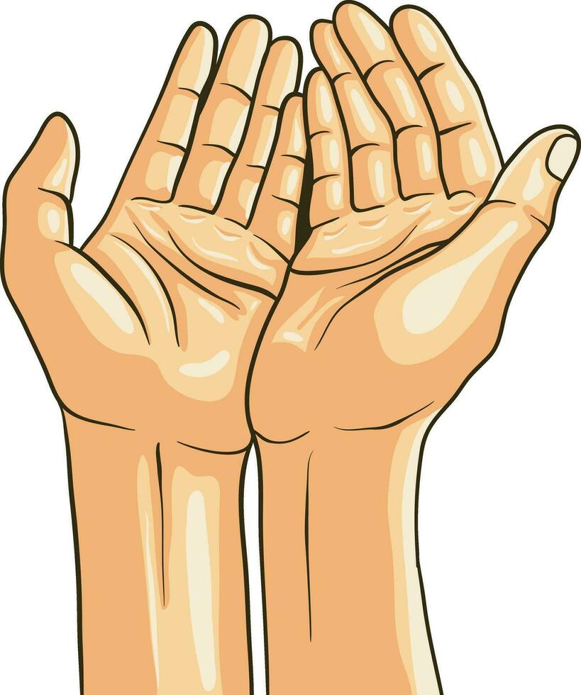 Praying Hand Illustration vector