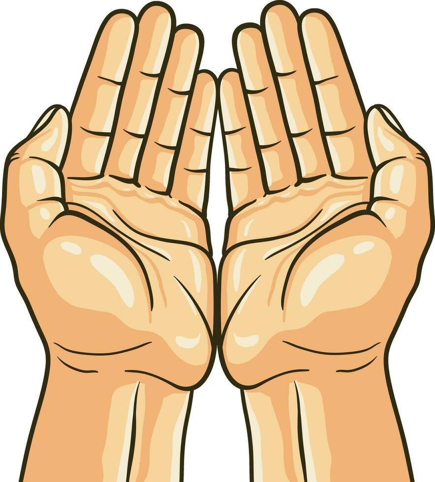 Praying Hand Illustration vector