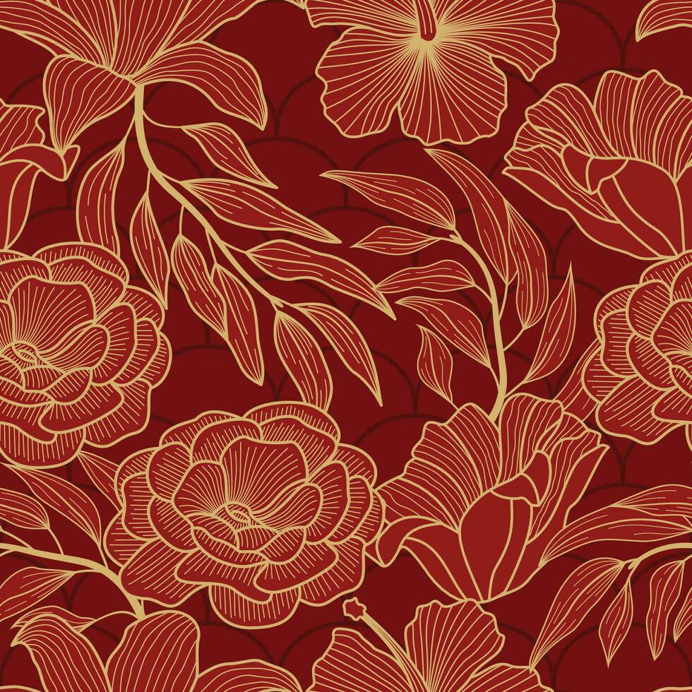 Floral seamless pattern with leaves. tropical background vector