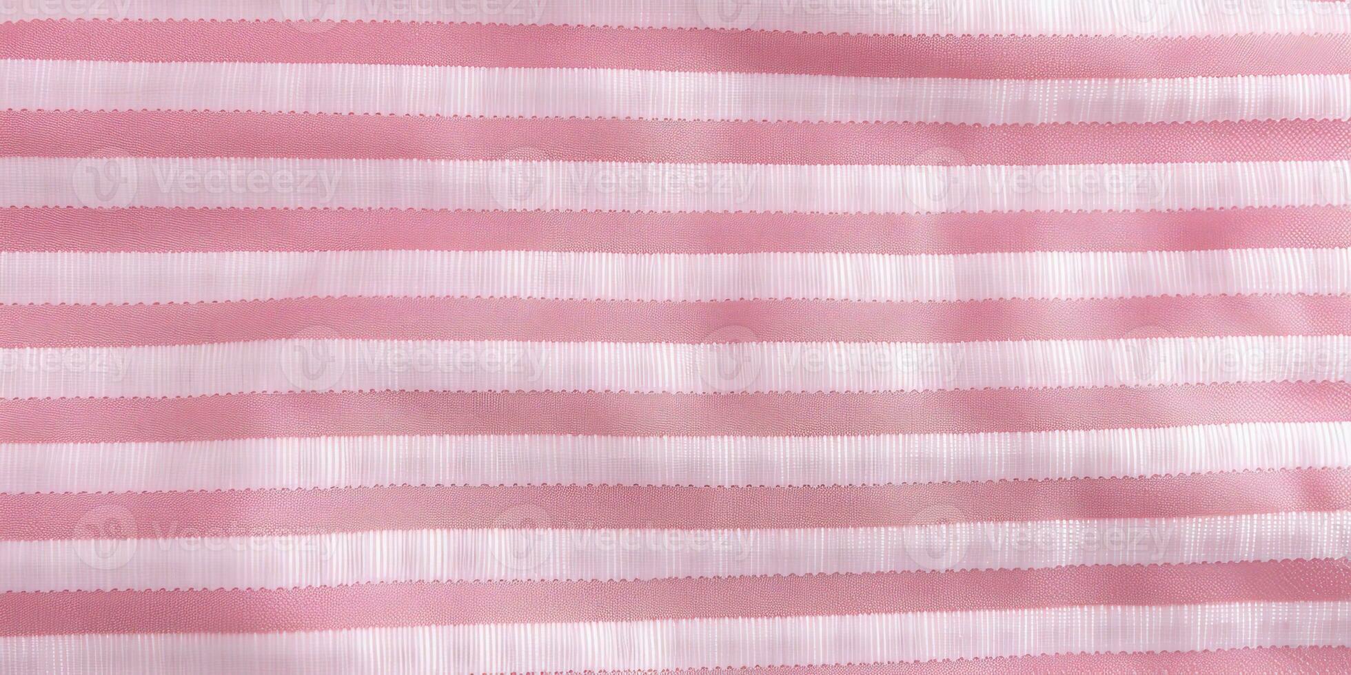 AI generated Light pink and white style striped fabric texture. Background with striped closeup weave fabric. photo