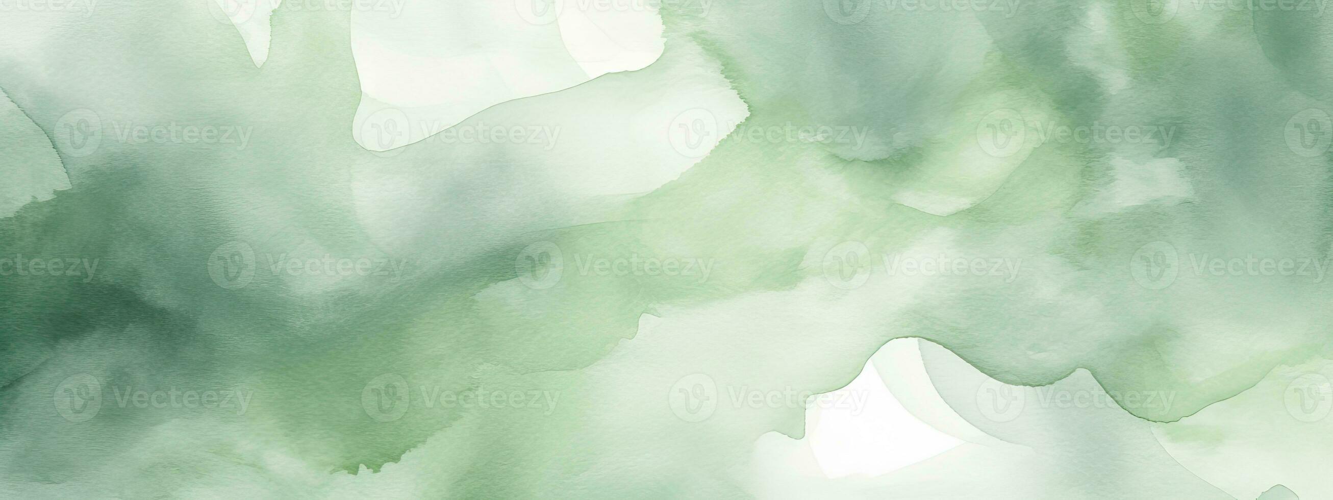AI generated Pale gray blue green abstract watercolor drawing. Sage green color. Art background for design. Water photo