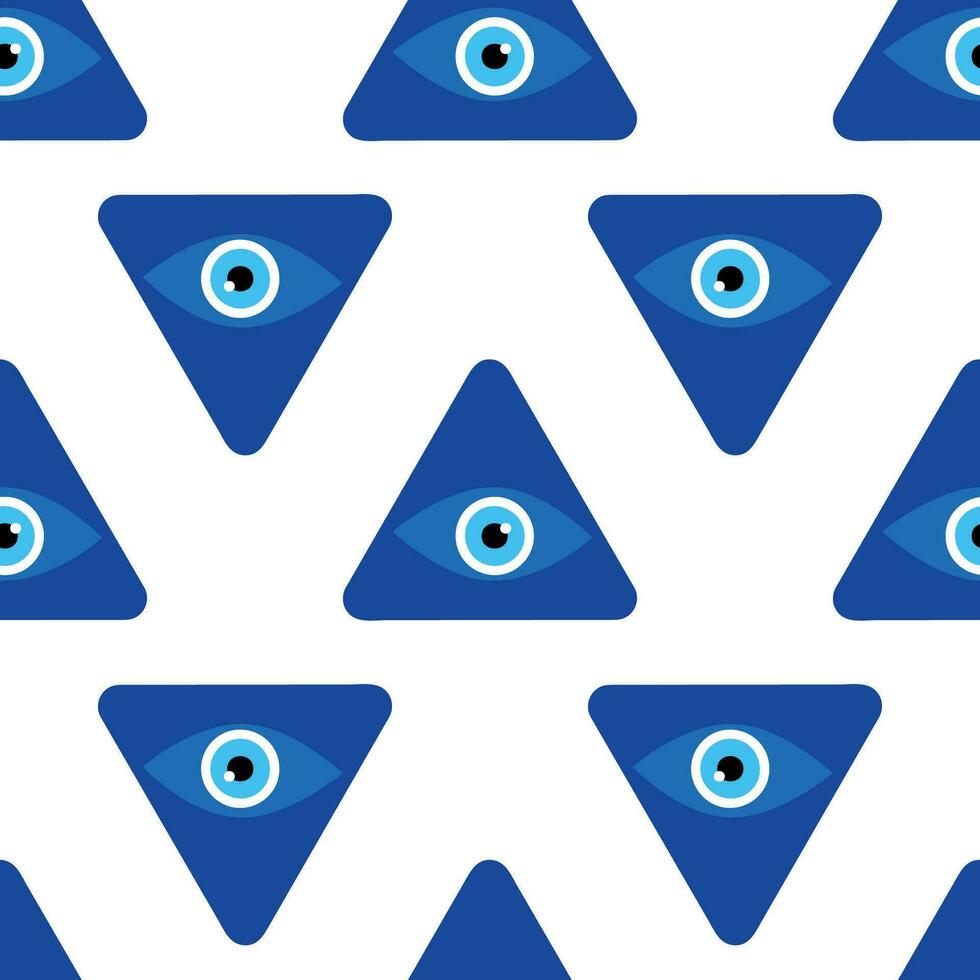 Evil eye magic seamless pattern. Symbol of protection, Turkish souvenir vector