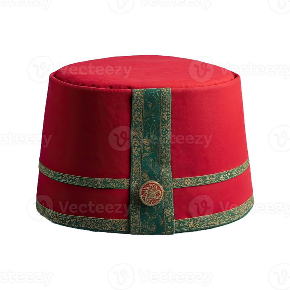 AI generated Fez hat isolated on transparent background png